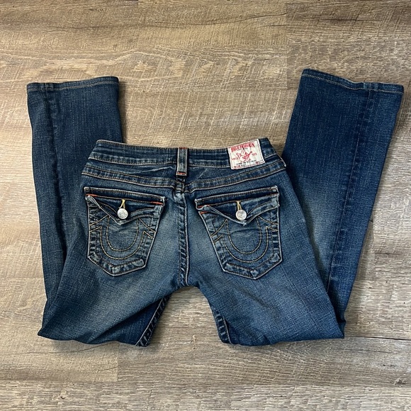 True Religion Y2K Flare Jeans Size 27 - Picture 1 of 6